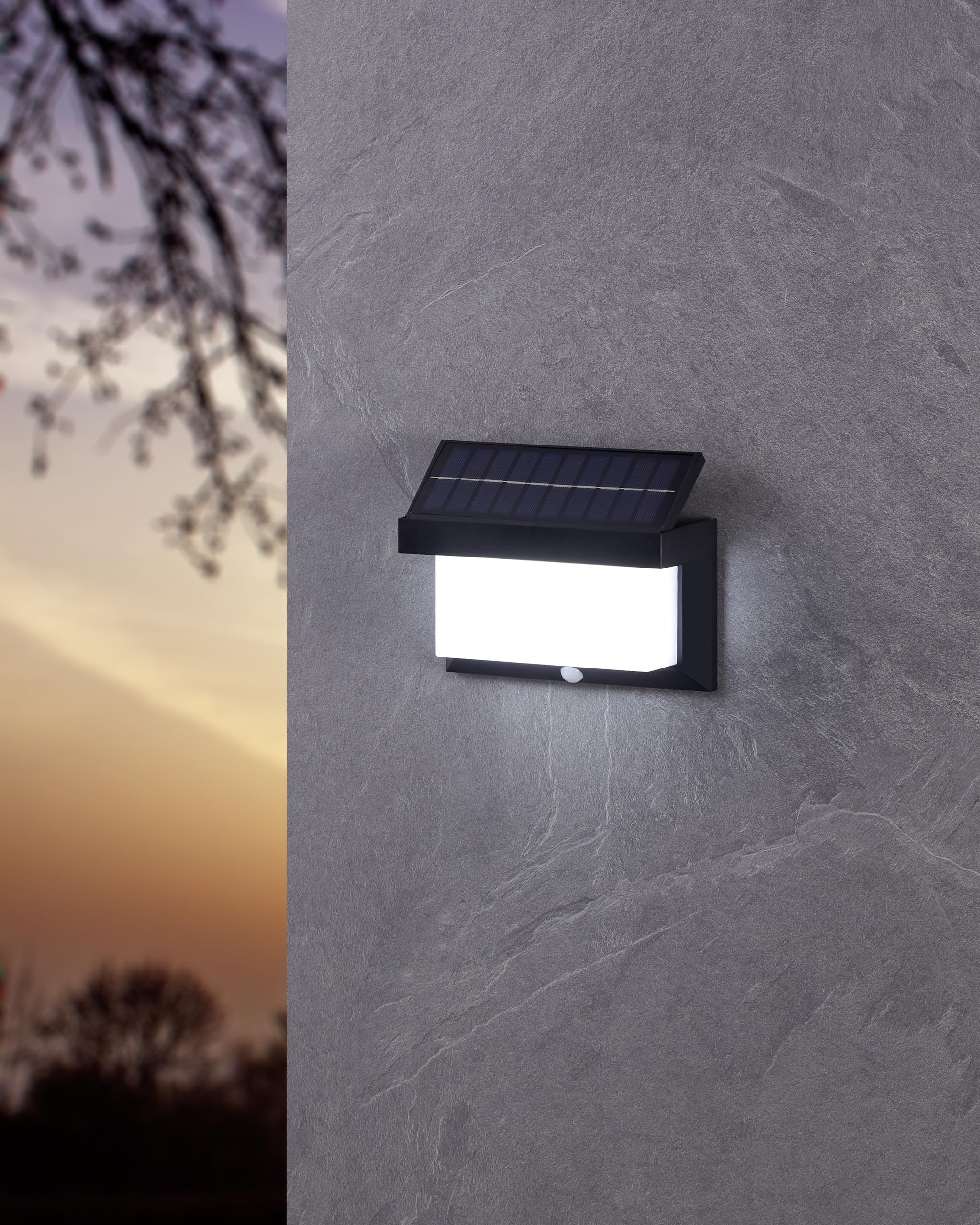 Eglo LED Outdoor wall lamp Utrera, Outside Solar Light with Motion Detector and Timer - Image 4