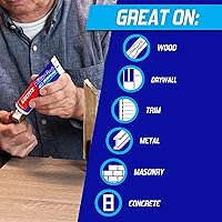 Vista 3 de Loctite Power Grab Express Adhesivo de Construcción Multiusos, Blanco, Tubo Exprimible de 3 fl oz, 1 Paquete - Pegamento de Construcción Versátil