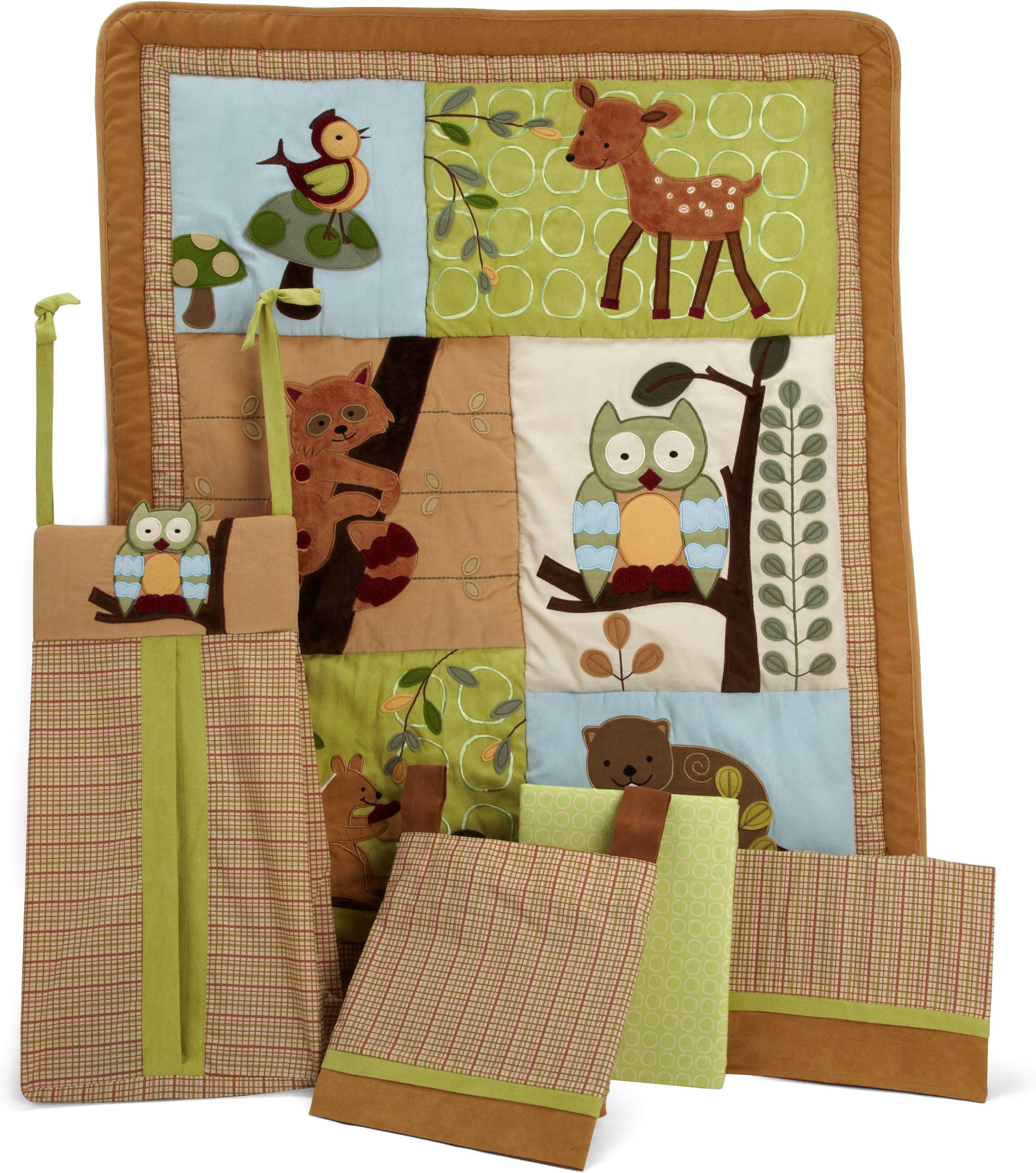 Lambs & Ivy 5 Piece Bedding Set, Enchanted Forest