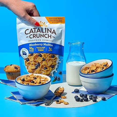 Miniatura 6 de Catalina Crunch Protein Cereal  Cereal para el desayuno con 0.35 onzas de proteína, sin azúcar añadido, sin gluten, apto para dieta cetogénica,