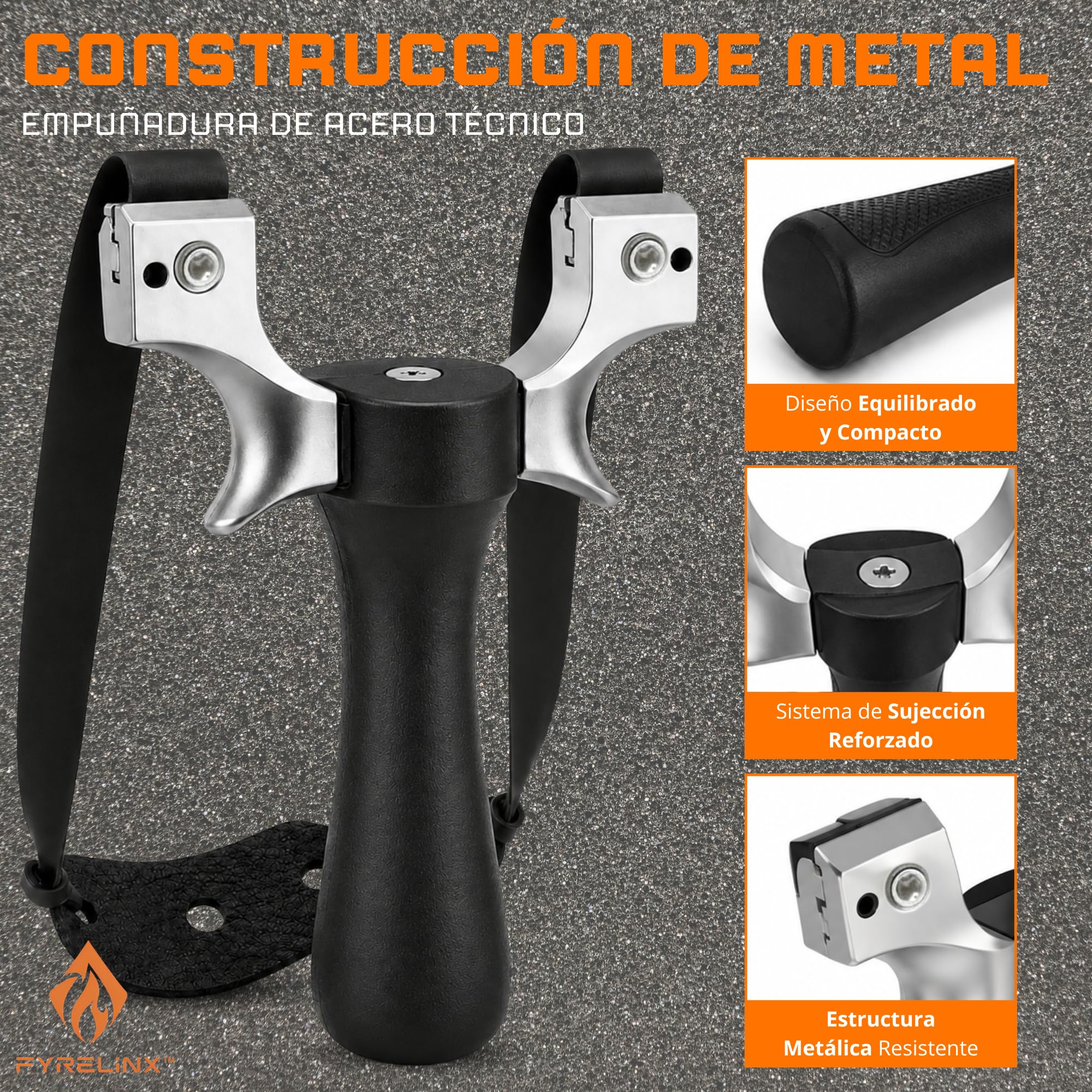 Tirachinas Clásico con Diana de Cuero – Set con 300 g de Bolas de Arcilla Biodegradables 6 Gomas Planas Intercambiables 0,8/1,0/1,2 mm – Tiro al Blanco al Aire Libre | Pack Regalo