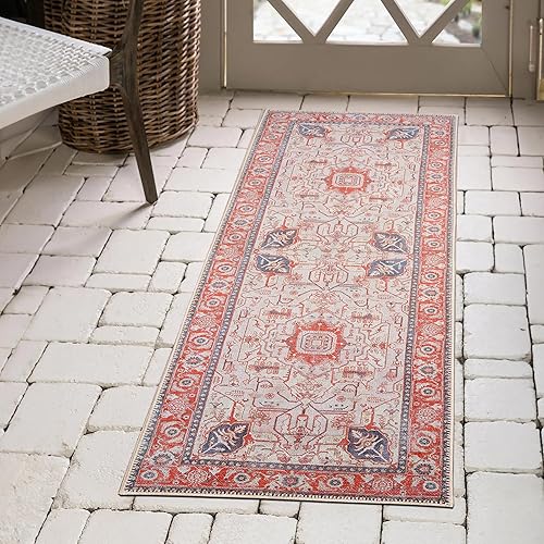 Monolia Alfombra lavable a máquina, alfombra antideslizante para sala de estar, dormitorio, cuarto de baño, cocina, decoración vintage del hogar,