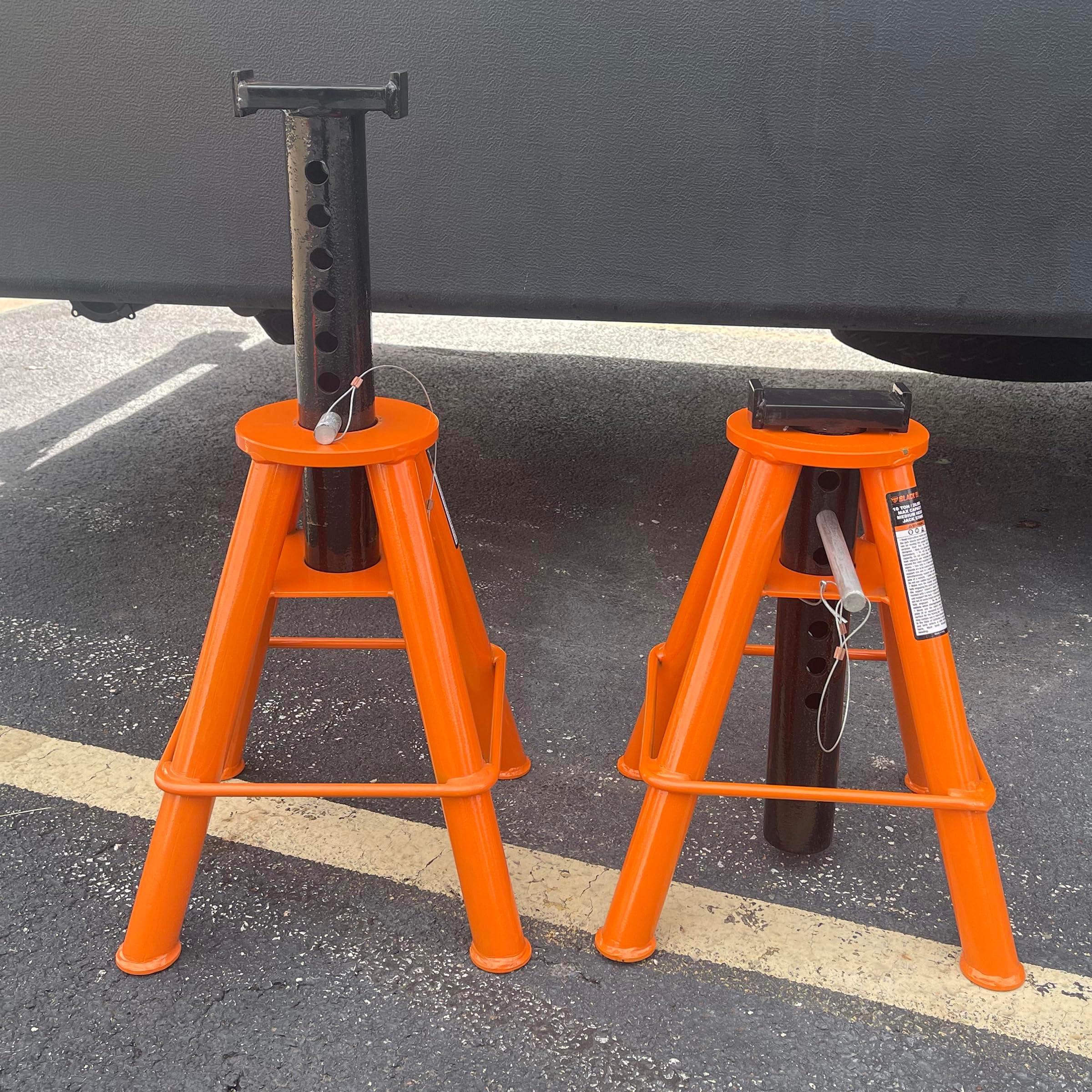 Buffalo Tools JS10MSET: 10 Ton Medium Height Jack Stand Set (2Pk)