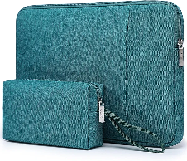 HYZUO 14-15 Inch Laptop Sleeve Bag Set for MacBook Air 15 M4/M3/M2, MacBook Pro 15, XPS 14/15 Plus, 15" Surface Laptop, Notebook Case for 14" HP Lenovo ThinkPad Asus Acer Huawei, Dark Green