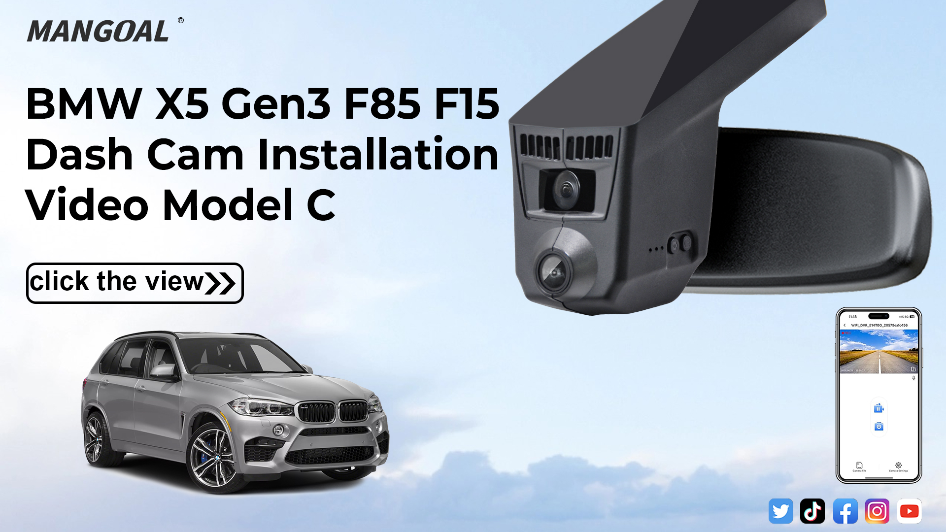 Mangoal 4K Dash Cam For BMW 4-Series Gen1 F32/F33/F36 & M4 F82/F83 (Model A) - OEM Style, 2160P, WiFi, Includes 64GB Card - View #9
