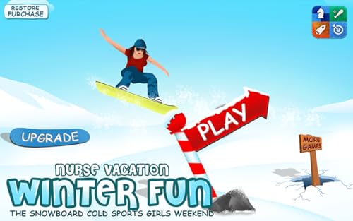 Nurse Vacation Winter Fun : o snowboard frio meninas esportes fim de semana