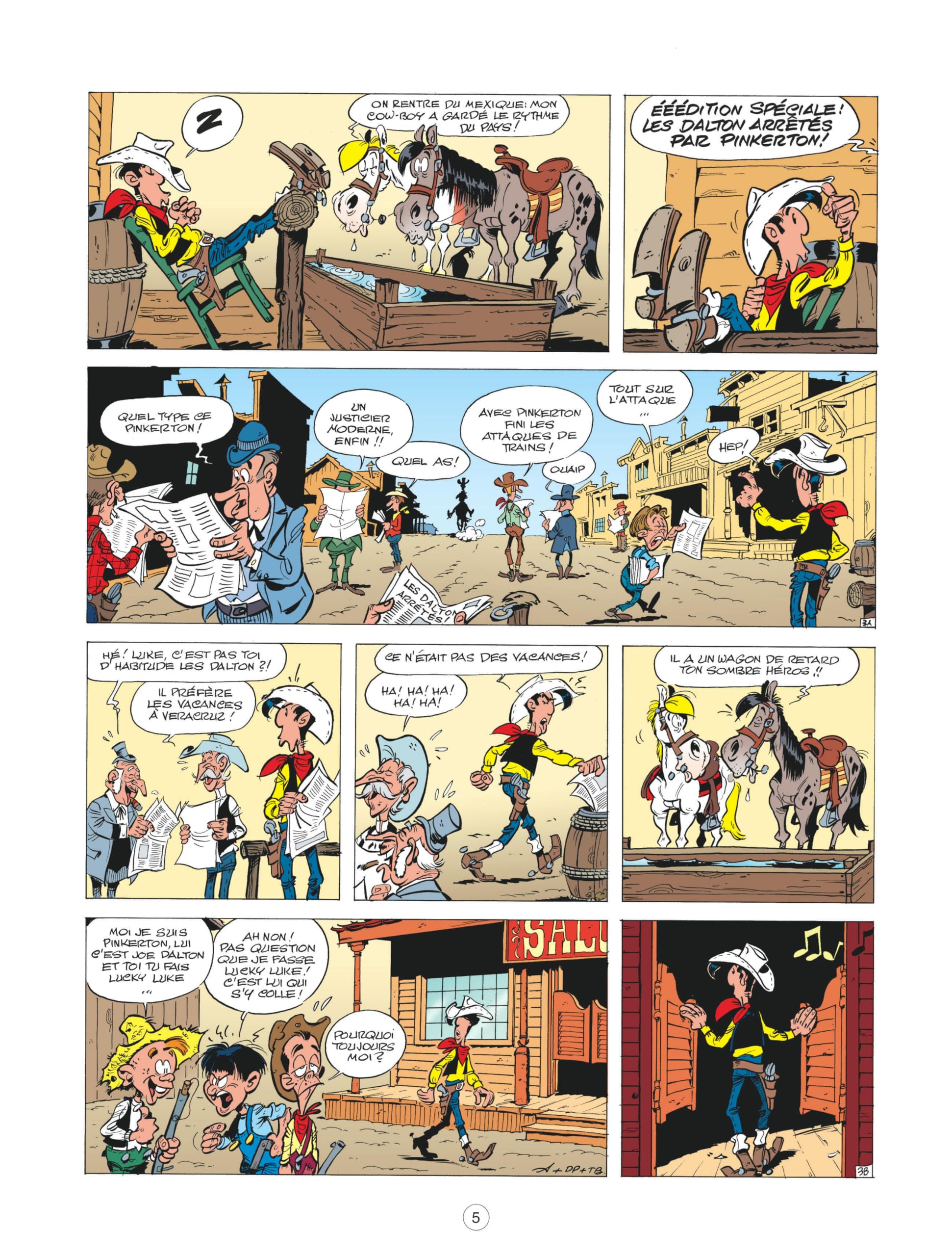 Les Aventures de Lucky Luke d'apr�s Morris - Tome 4 - Lucky Luke contre Pinkerton Benacquista Tonino; Pennac Daniel and Achd� - PT03