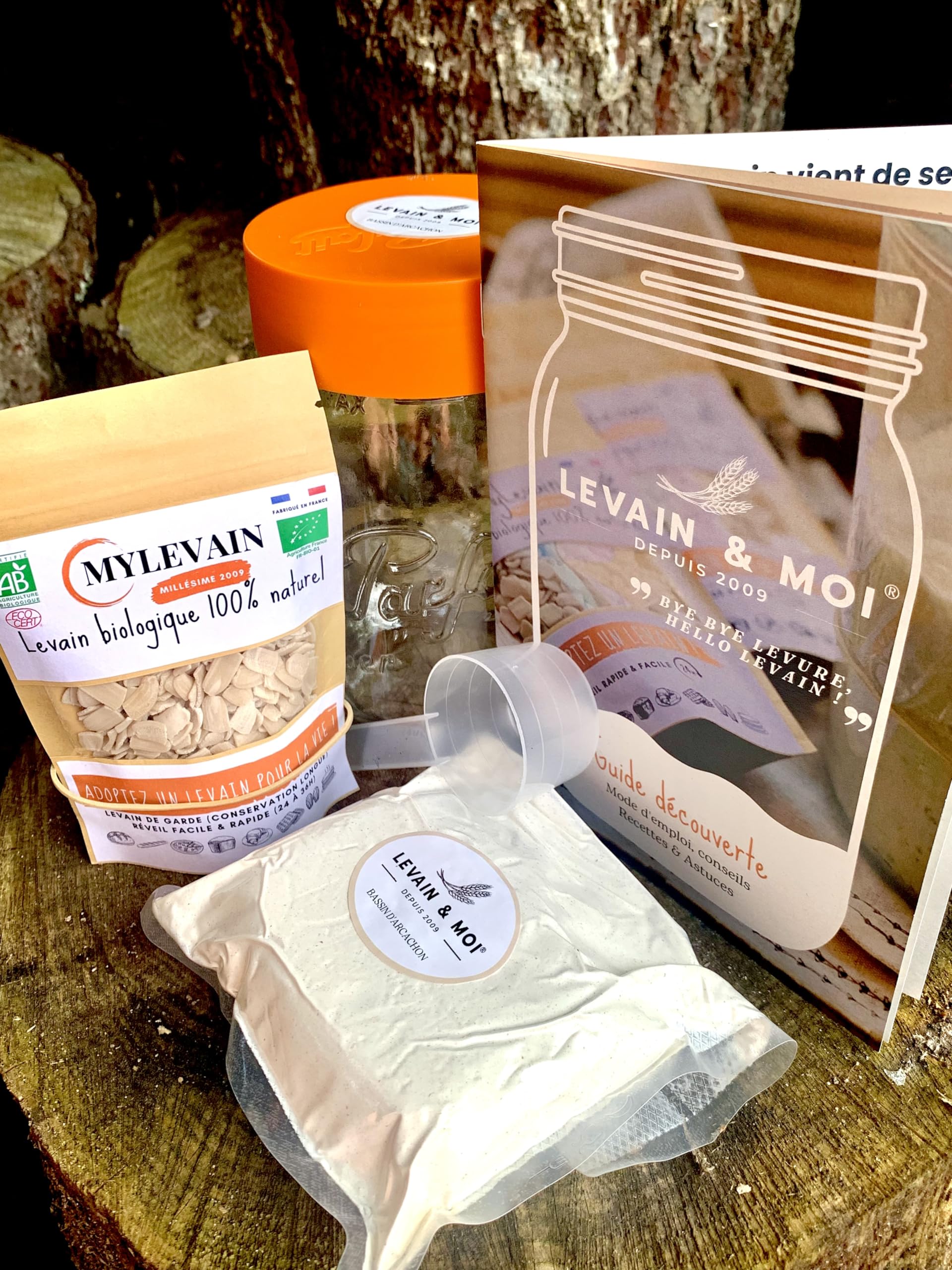 Box Kit LEVAIN avec Souche LEVAIN BIO Millésime 2009 – Sourdough Starter Kit – Réveil 24h