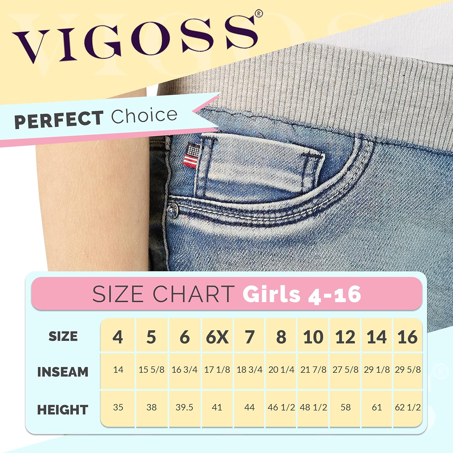 vigoss jean size chart