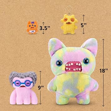 Fuggler Old Fogies 9-Inch Plush Toy (Squidge) by ZURU Funny Ugly Monster Stuffed Animal with Human-Like Teeth, Collectible Plush for Kids, Tweens, Teens, Adults & Weird Toy Lovers