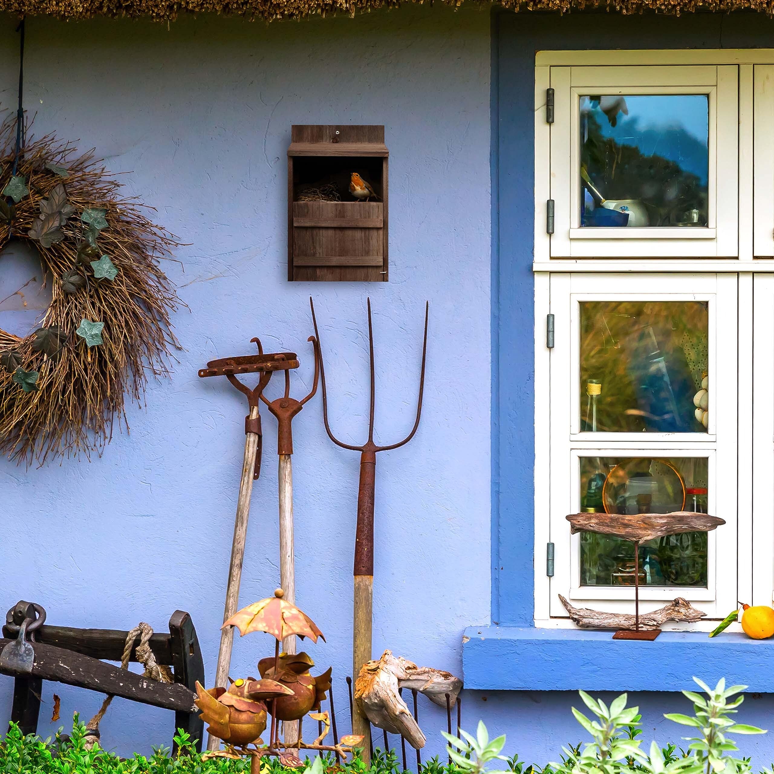 Casetta Nido Per Uccelli Relaxdays - Kit Fai Da Te In Legno, Foro 35mm, Da Appendere - Foto 12