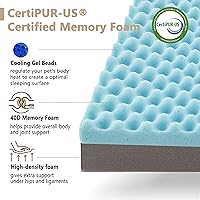 Vista 5 de Cama extragrande para perros, camas refrescantes para perros grandes, cama ortopédica lavable para mascotas para jaula con espuma viscoelástica