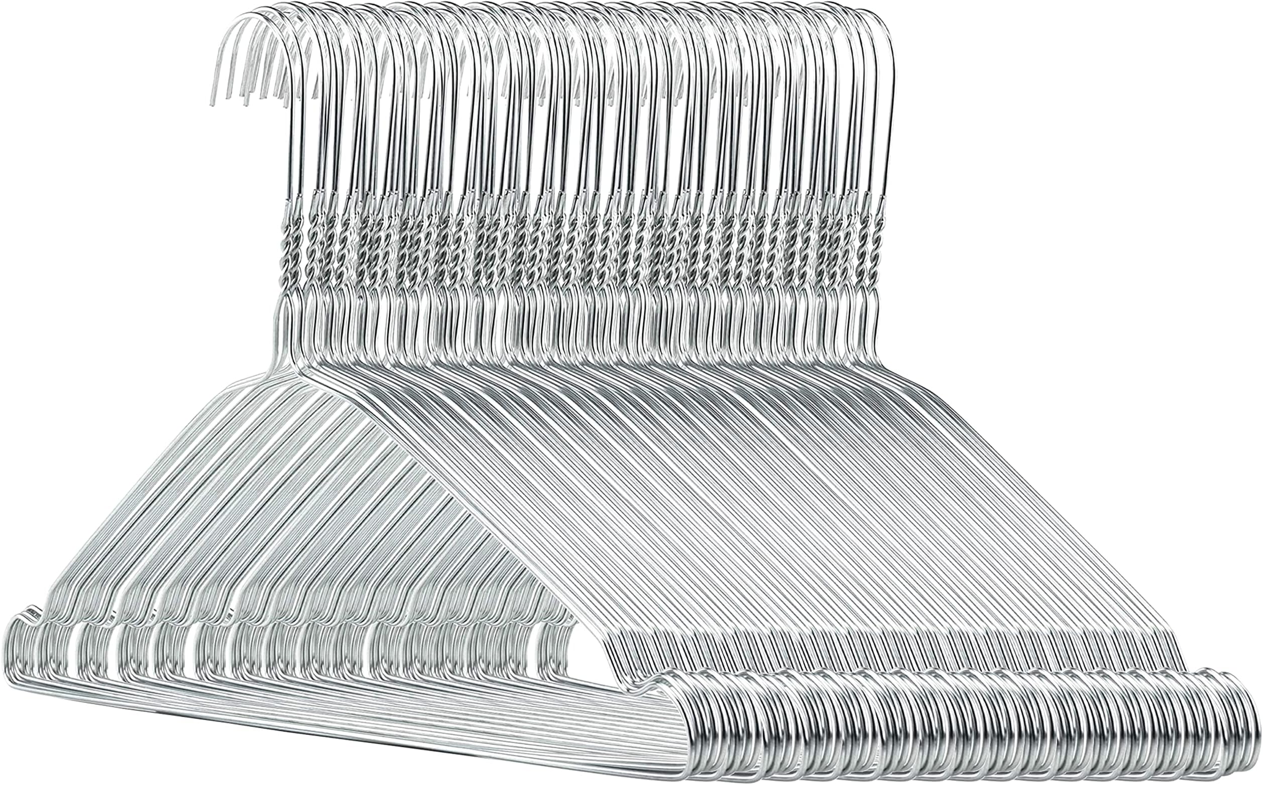 Nordix Kledinghangers set 100 stuks Metaal Draadhanger Kleerhangers | Leen Bakker