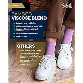 Pembrook Ankle Diabetic Socks for Women & Men - 4 Pairs Sun Pack (Pink, Gray, Purple, Blue), Moisture-Wicking, Wide Top, Quarter Non Binding Socks