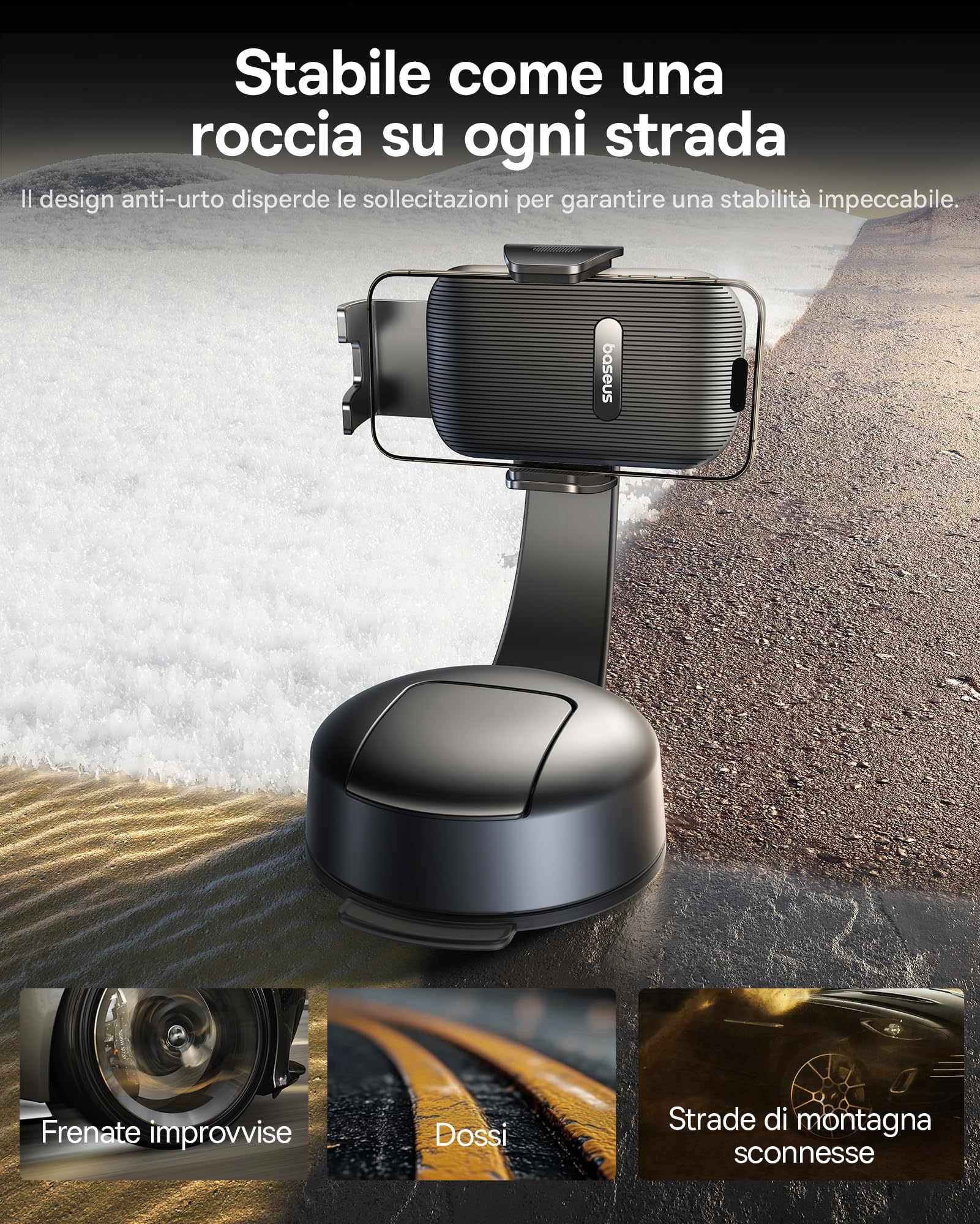 Supporto Telefono Auto DYT 3 In 1 Universale &ndash; Parabrezza, Cruscotto O Ventilazione