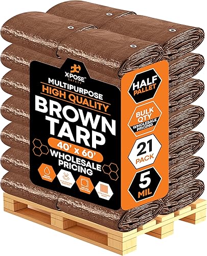 Miniatura 119 de Xpose Safety - Lona de polietileno ligera azul – Funda protectora multiusos, paño de goteo – duradero, impermeable, resistente a la intemperie