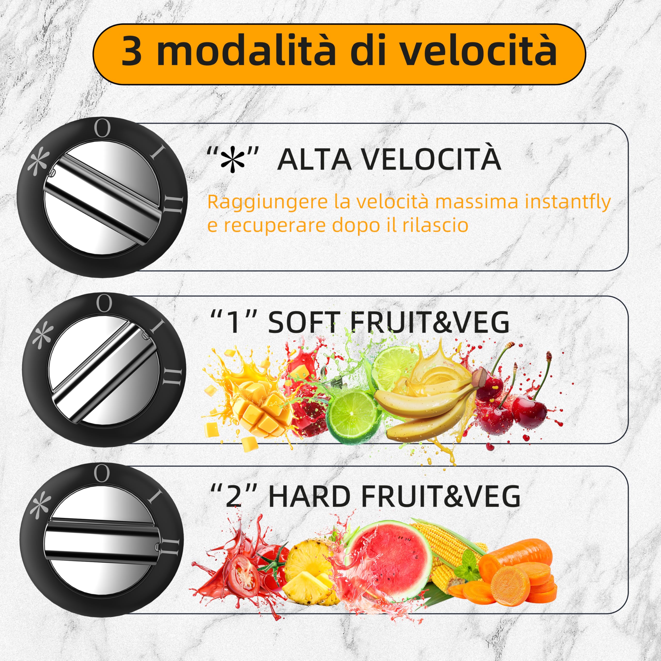 Centrifuga Frutta e Verdura, 3 Velocità di Regolazione, 800W Estrattore Frutta e Verdura con 75 MM Bocca Larga, Facile da Pulire, Acciaio Inossidabile Senza BPA (Argento-150)