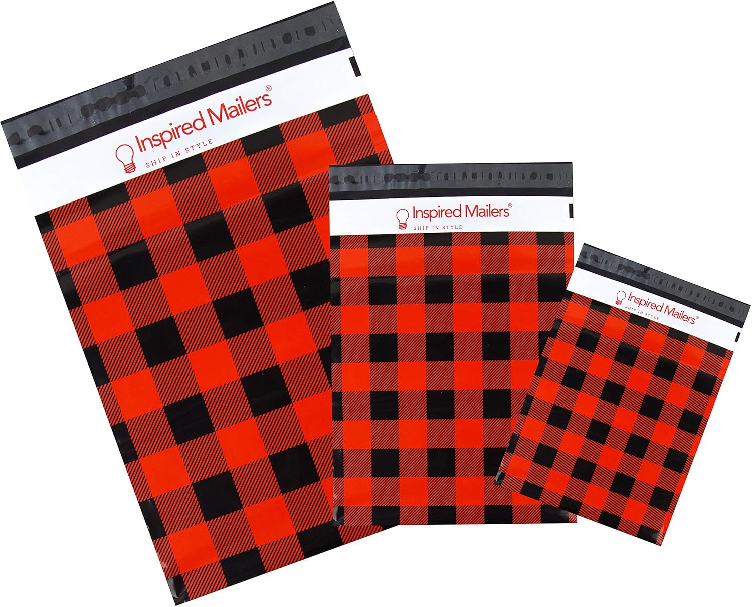 Inspired Mailers Poly Mailers Variety Pack of 30 (10 each 6x9, 10x13, 14.5x19