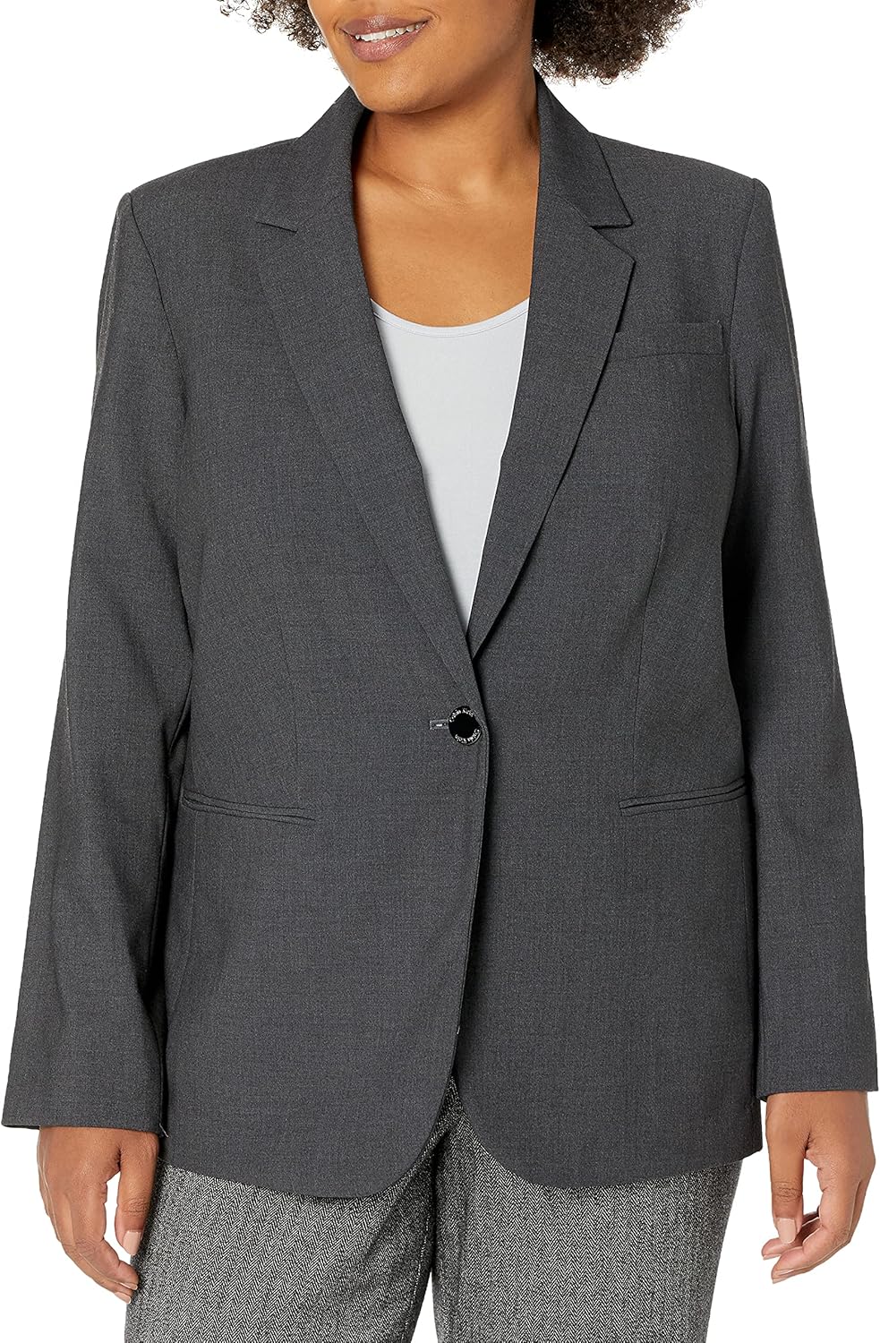 Calvin Klein Women's One Button Lux Blazer