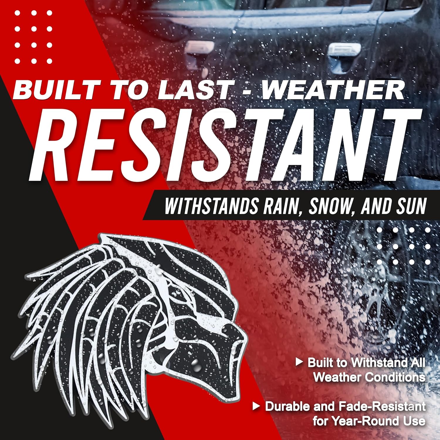 Predator Emblem, Custom 3D Exterior Automotive Accessories, Universal Fit for Car, Truck, SUV (Set of 2) (White)