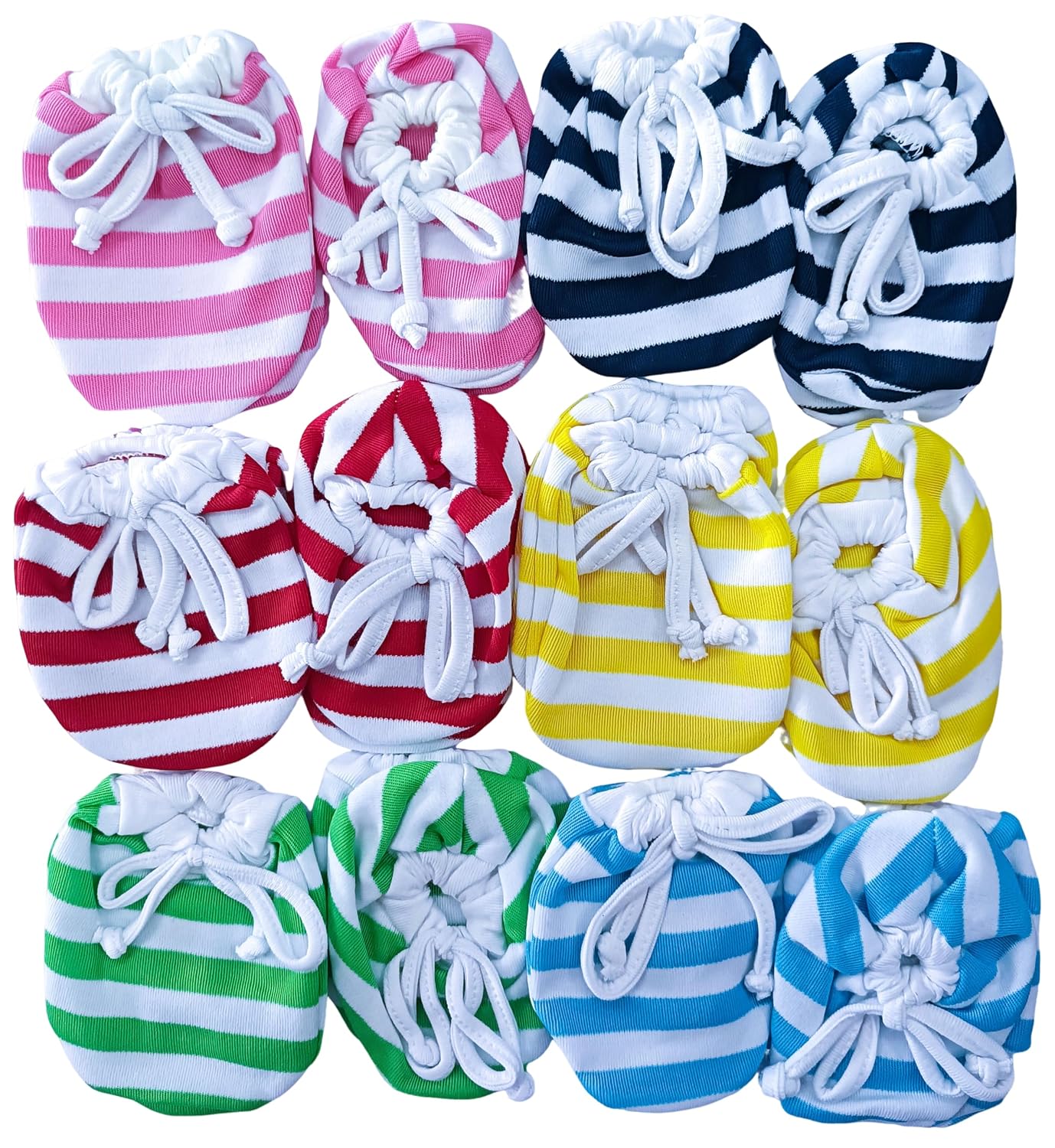 CUTEABLY Newborn Cotton Baby Mittens and Booties Set, Striped Socks, 0-6 Months, Unisex - Review, Price and Buying Guide