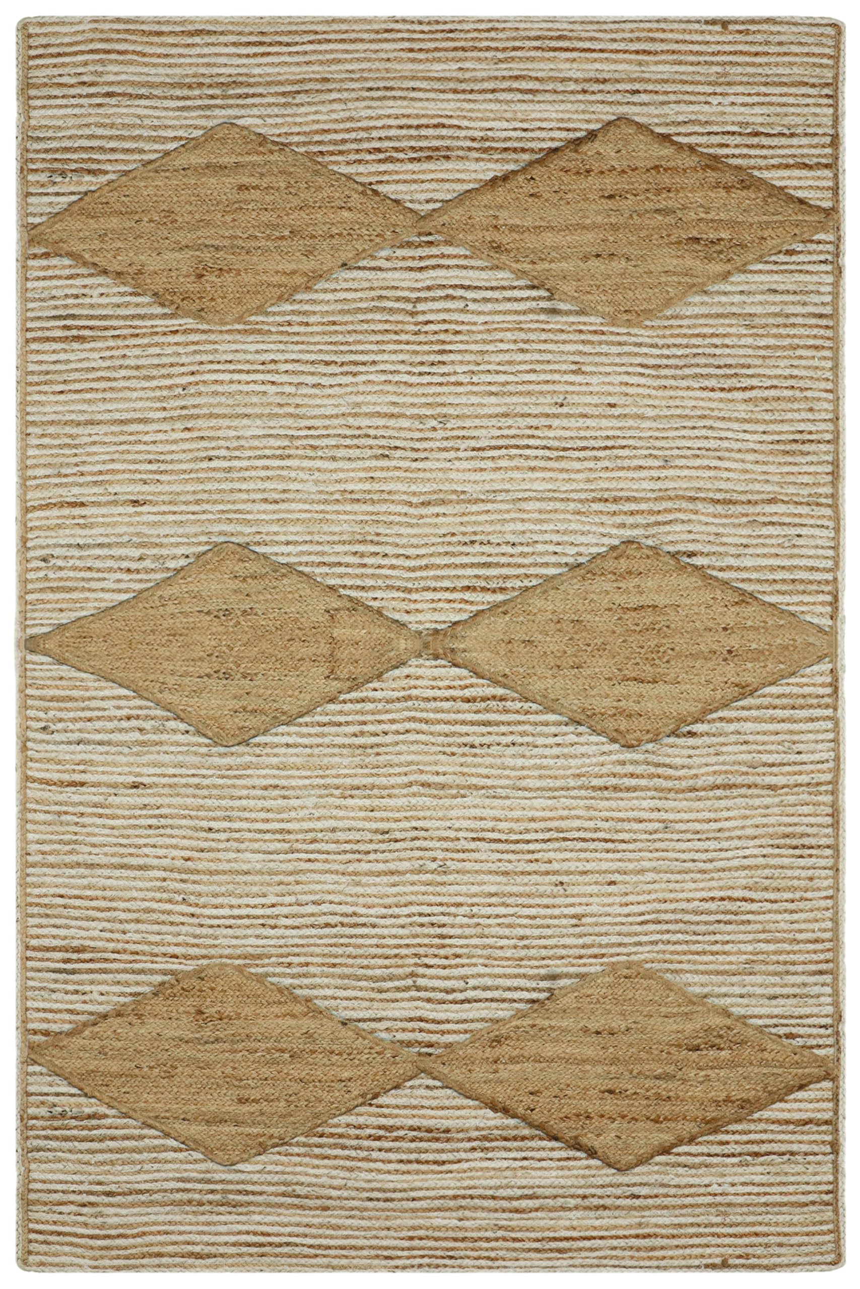 Tapis en jute tressé main lavable des deux côtés beige pour la cuisine