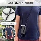 MyGadget Strap Case for Xiaomi 11t Pro | Xiaomi 11t - Crossbody Phone Cover - TPU Silicone Case with Neck Holder - Cord Lanyard Carrier with Rope in Black - 4
