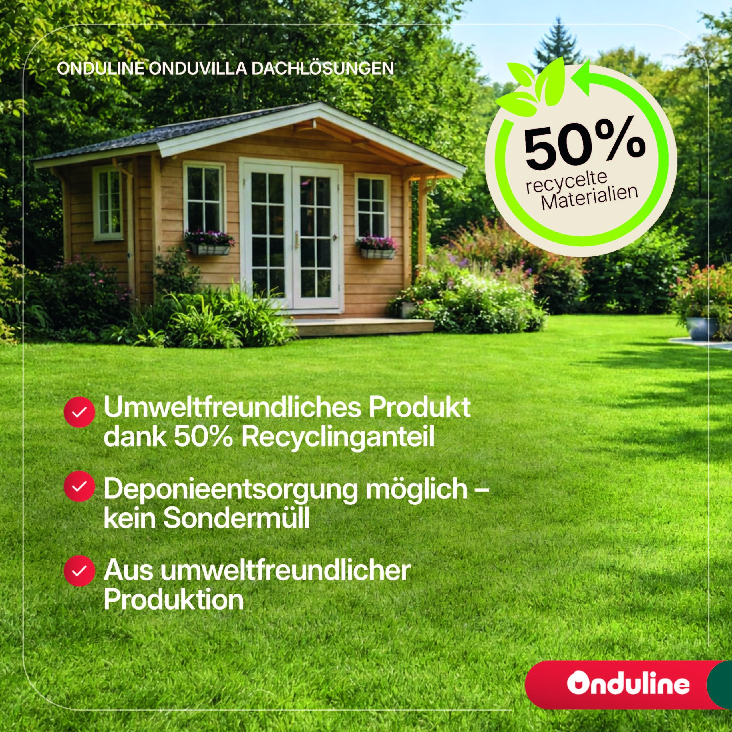 ONDUVILLA Dachplatten Bitumenwellplatten Dachsystem wetterfest langlebig 7er Set Anthrazit 2,17 m²