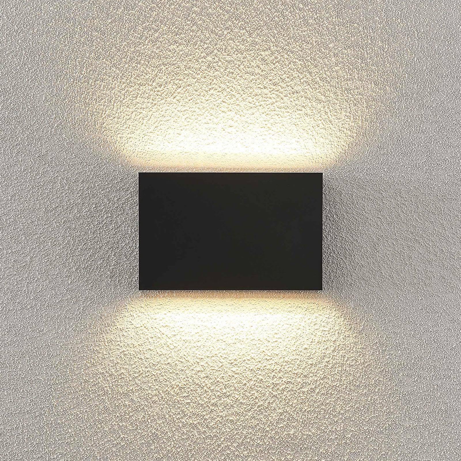 Lindby Applique LED da esterni (Moderno) colore Nero, lampadina inclusa applique lampada outdoor per facciata/parete terrazzo e