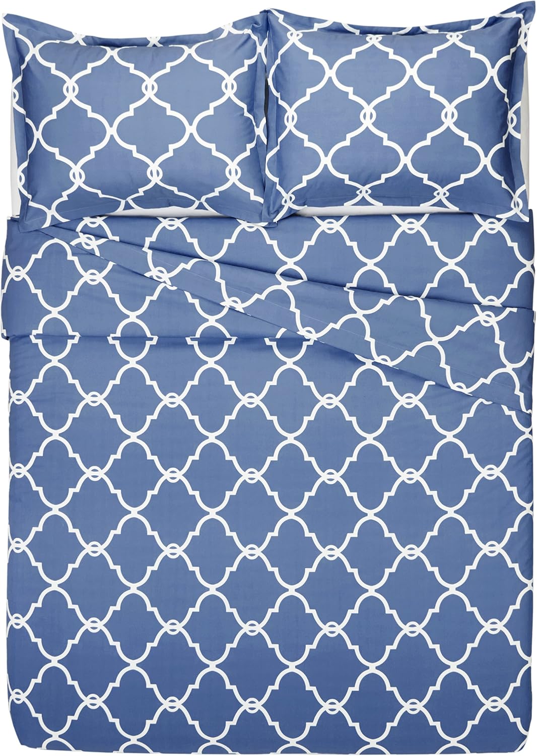 Amazon Brand – Pinzon 300 Thread Count 100% Cotton Percale Duvet Cover Set - Twin, Bijou Blue