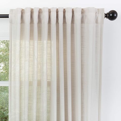 Miniatura 2 de Chanasya Cortinas semitraslúcidas con textura suave de alta calidad para ventana, sala de estar, dormitorio, cocina, oficina, cortinas de privacidad