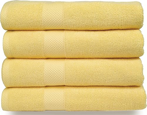 Miniatura 6 de Maura Juego de toallas de baño de alta calidad, 100 % algodón, de 35 x 70 pulgadas, ultra absorbentes, de secado rápido, suaves, para baño, toallas