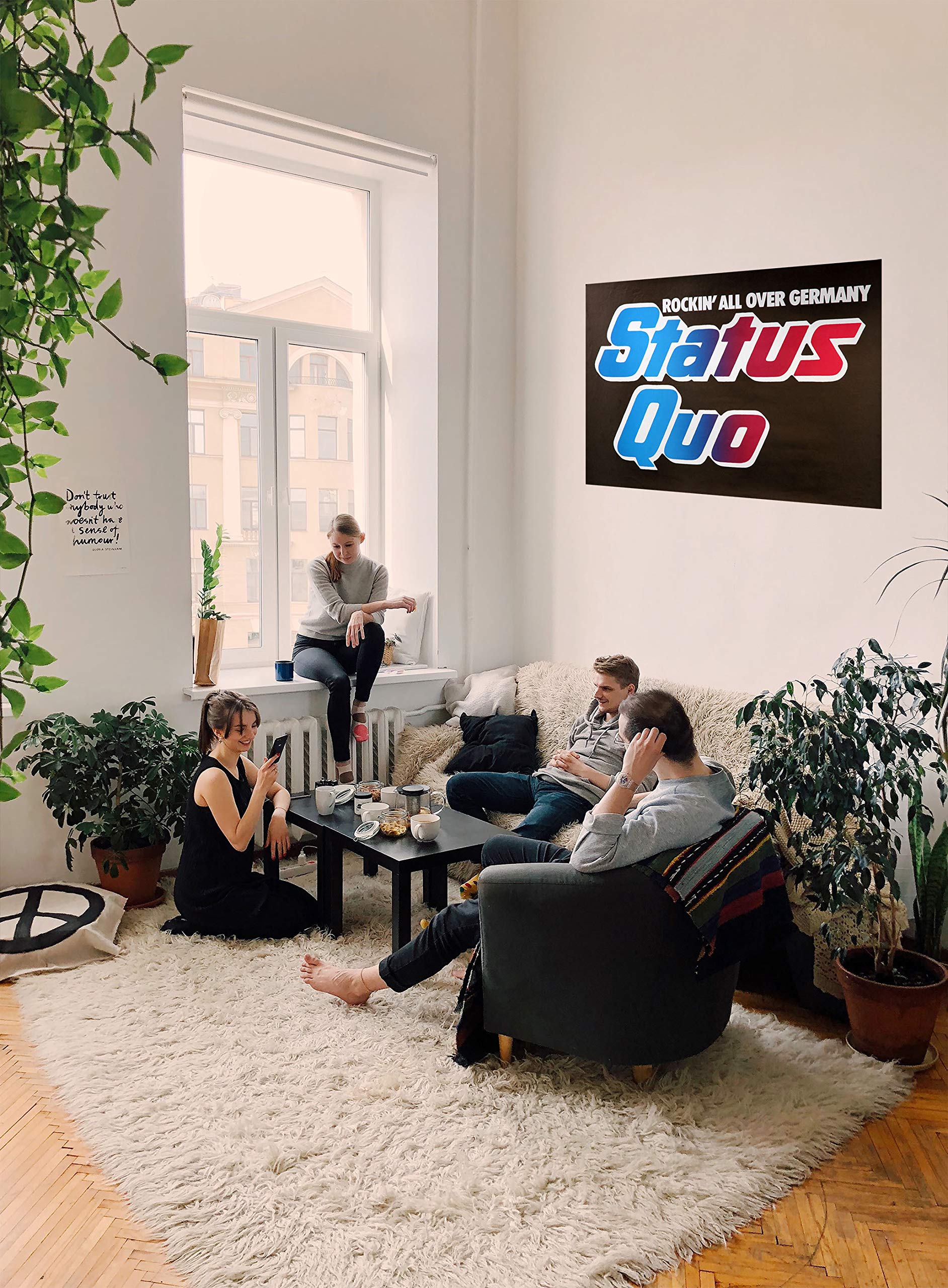 Premium Poster/Plakat | DIN A1 | Wanddeko | Live Konzert Veranstaltung » Status Quo - Rockin´All Over Germany, 1978 «