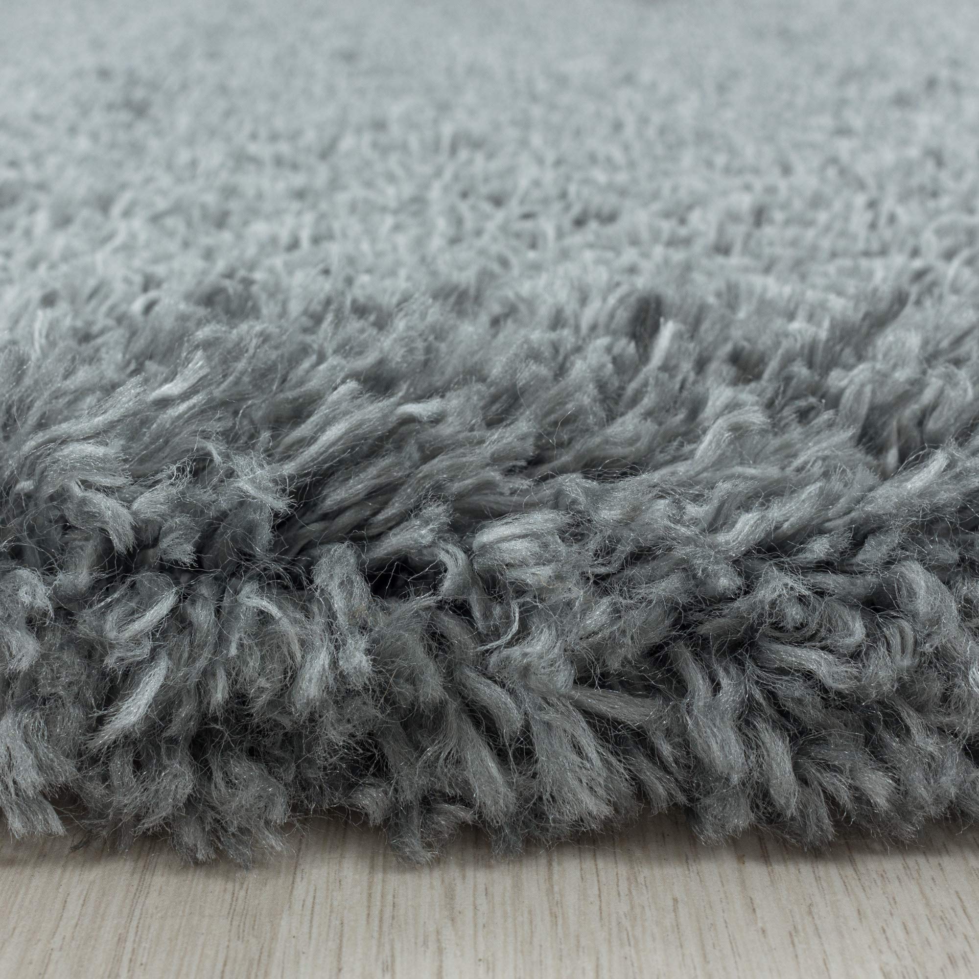 Carpetsale24 Tapis à Poils Longs, Couleur Gris Clair, Unicolor - Monochrome, 107606, Tapis Rectangle, Tapis Salon-Salle à Manger ou Chambre, 120 x 170 cm