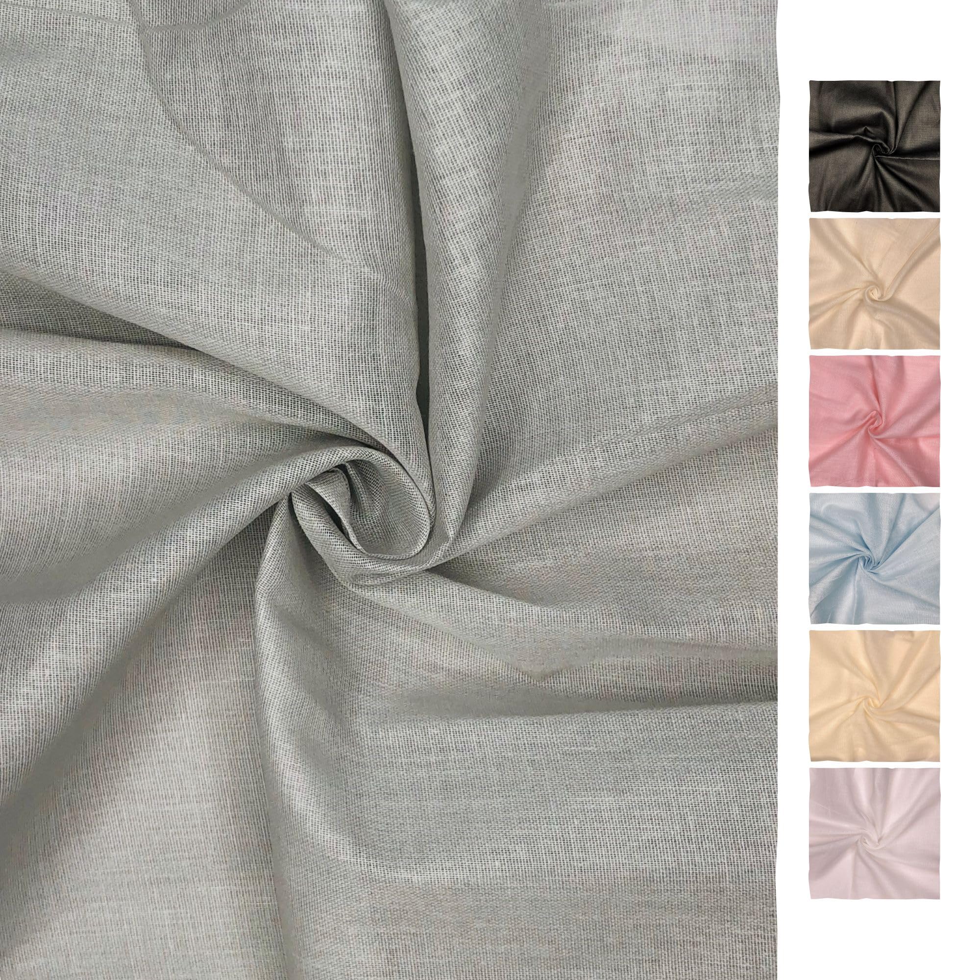 CraftsFabrics Premium Muslin Fabric 100% Cotton Cloth by The Metre – 150cm Wide Cheese Cloth for Cooking, Straining, Baking, Embroidery, Sewing & Crafts (65 GSM Muslin Fabric)