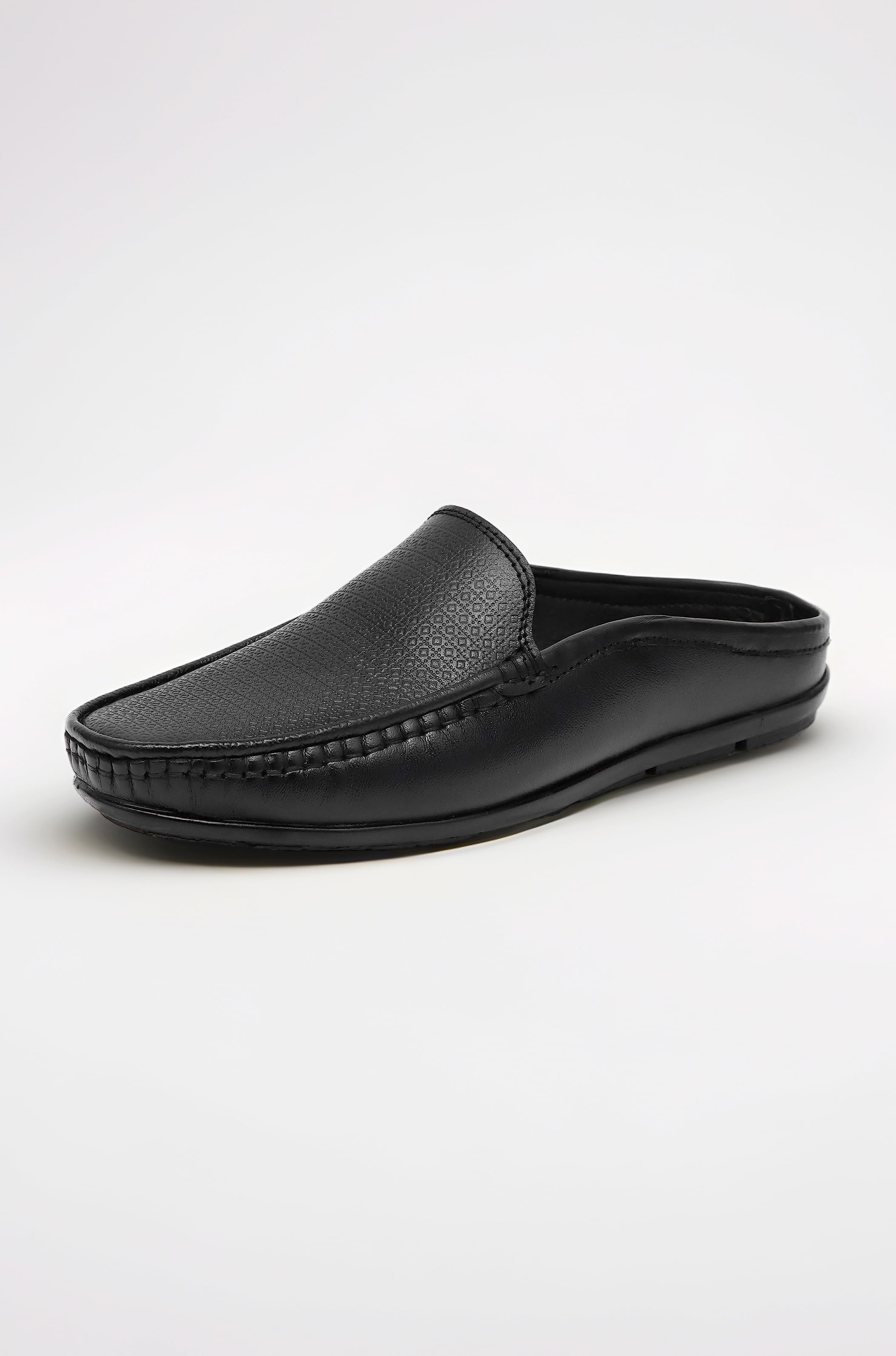 Men's Genuine Leather Back Open Loafers