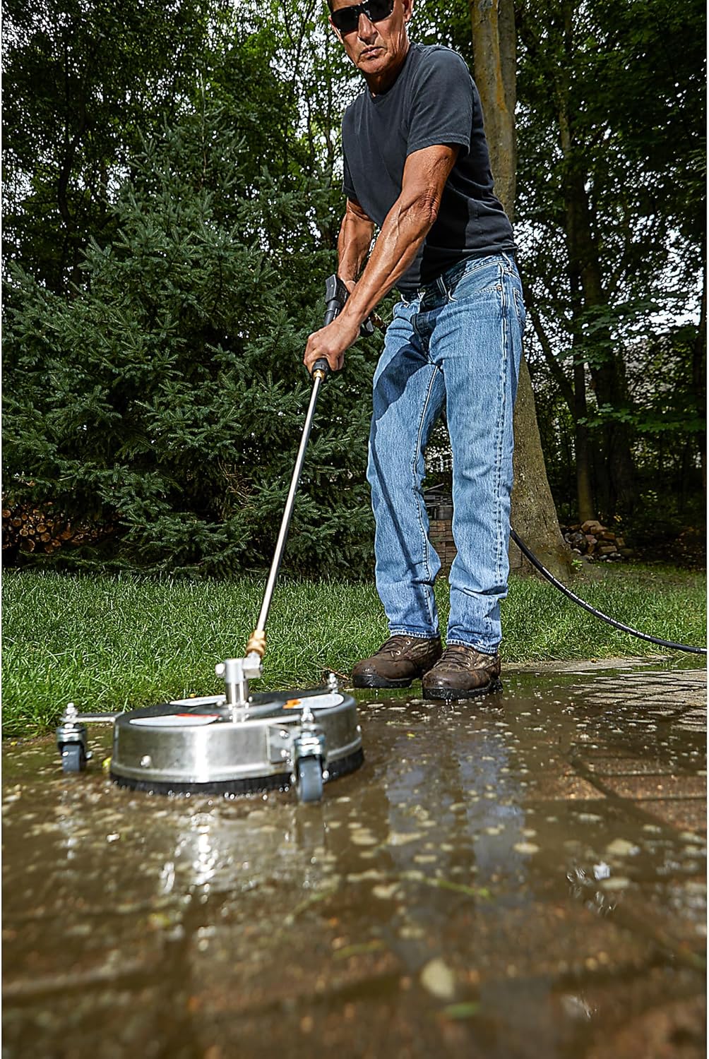 Powerhorse 12in. Pressure Washer Surface Cleaner, 4000 PSI, Stainless Steel