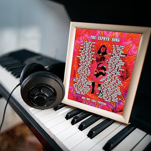 Vista 5 de AMERICAN LUXURY GIFTS The Zephyr Song Lyrics - Red Hot Chili Peppers Retro Word Art Print, Music Wall Decor for Studio, Bedroom, Man Cave - 11x14