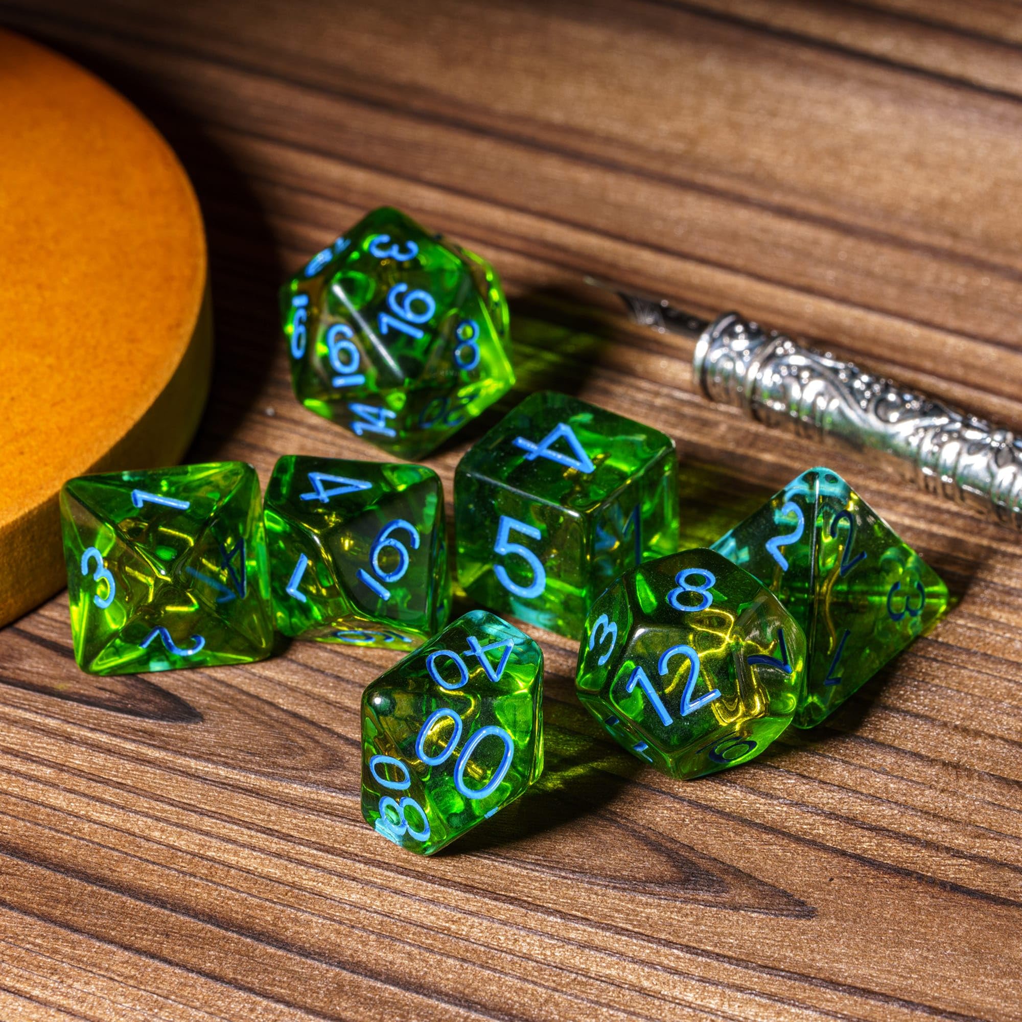 Cusdie 7-Piece Polyhedral DND Dice, D&D Dice Set for Dungeons and Dragons Role Playing Games RPGs(Ranger's Bow) - Image 4