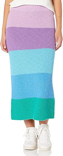 Pippa Sweater Skirt, Sunset Stripe Knit, Small