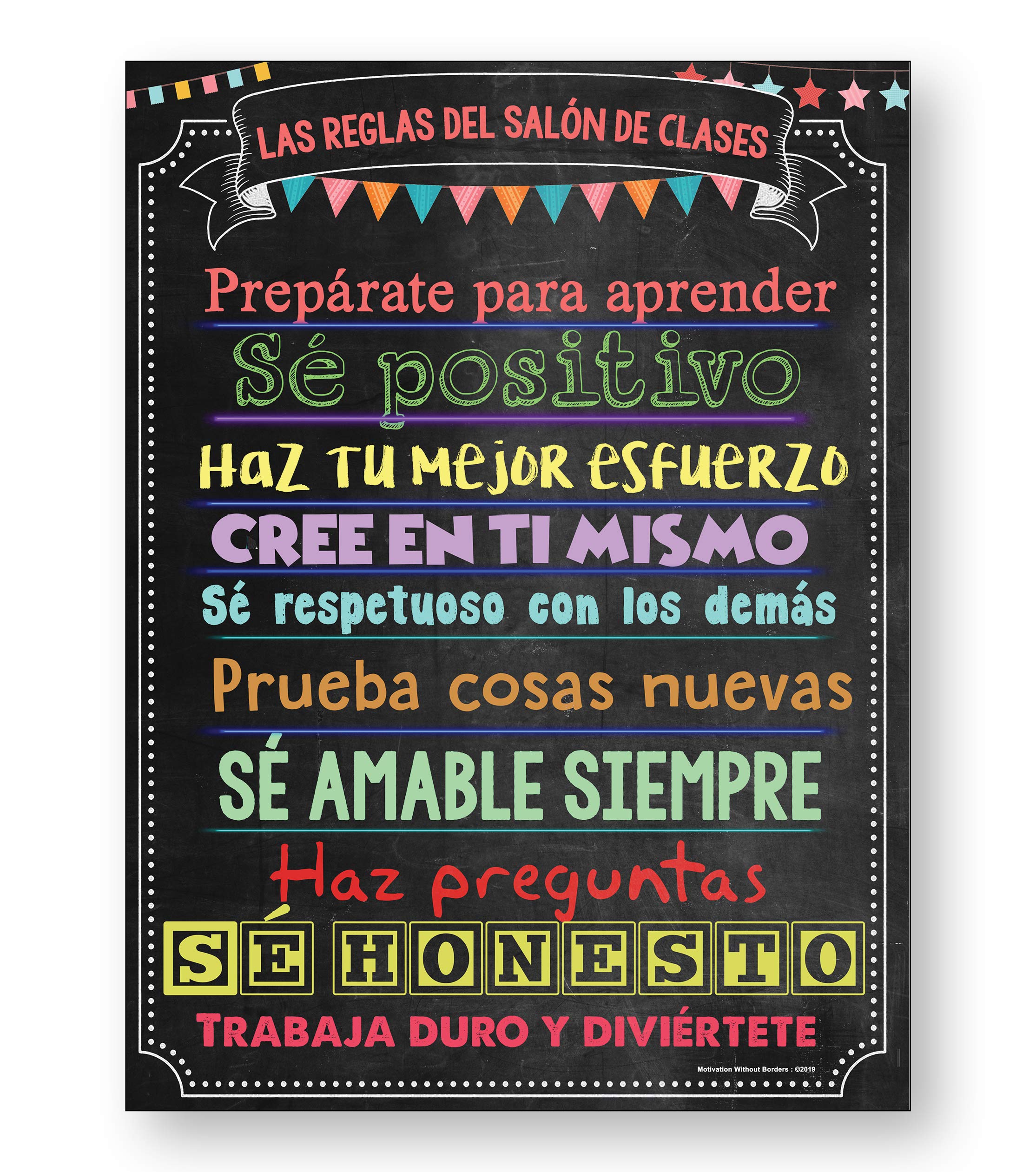 Buy Spanish Classroom Decorations Classroom Rules Laminated (Spanish s