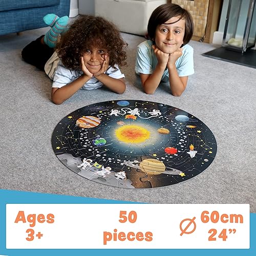 Miniatura 4 de Rompecabezas de sistema solar de 50 piezas. La tecnología inteligente utiliza realidad aumentada para dar vida al espacio. Aprende datos sobre el