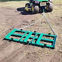 Vista 1 de LANDZIE - The Original 4FT Drag Harrow Driveway Grader, 46 LB Heavy Duty Tow Behind Lawn and Landscape Rake, Gravel Driveway Drag, Power Rake , Lawn
