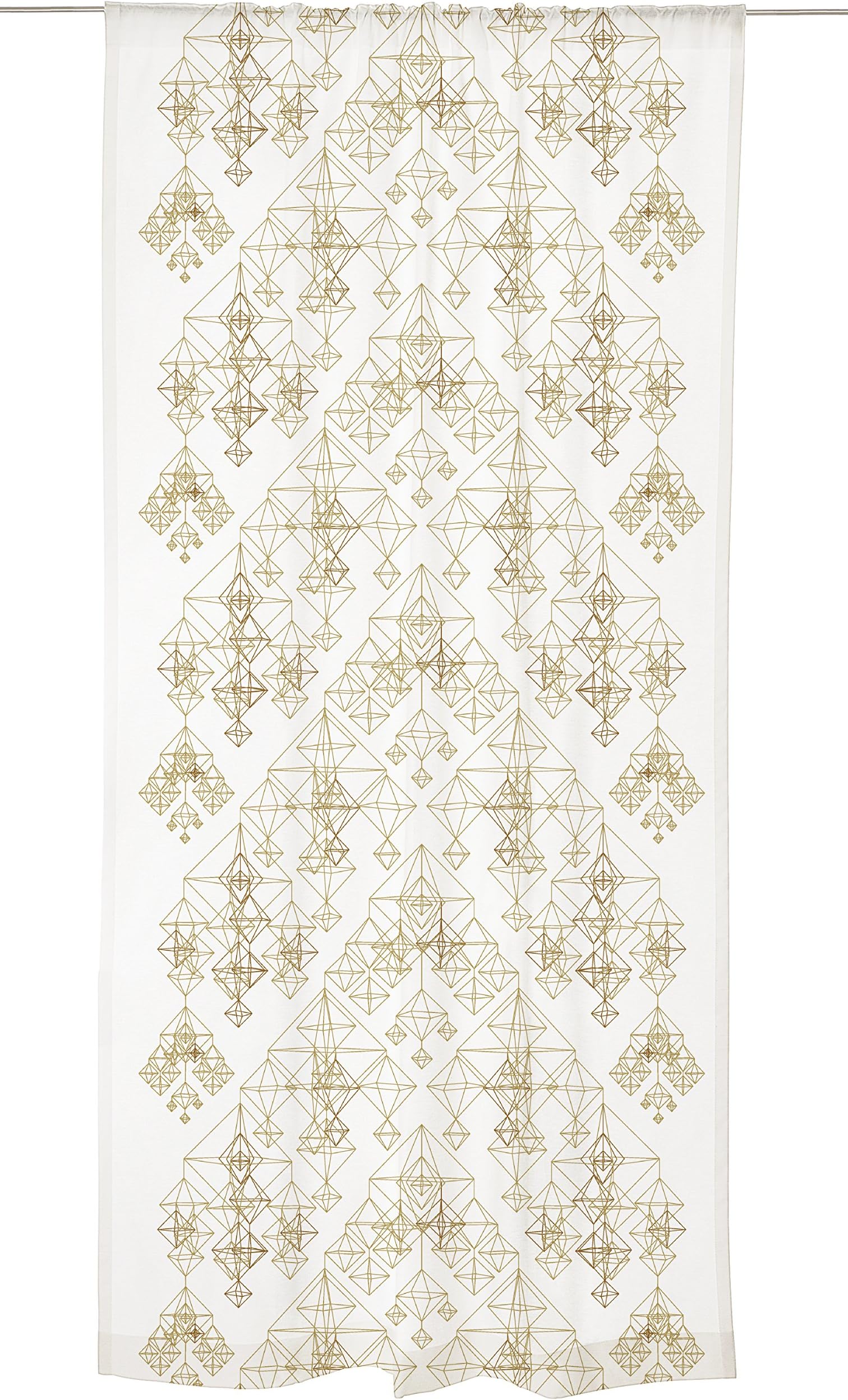Vallila Himmeli Curtain Panel 140x240 cm, Gold, geometrical, bright, classy, Cotton Blend, 140 x 240 cm