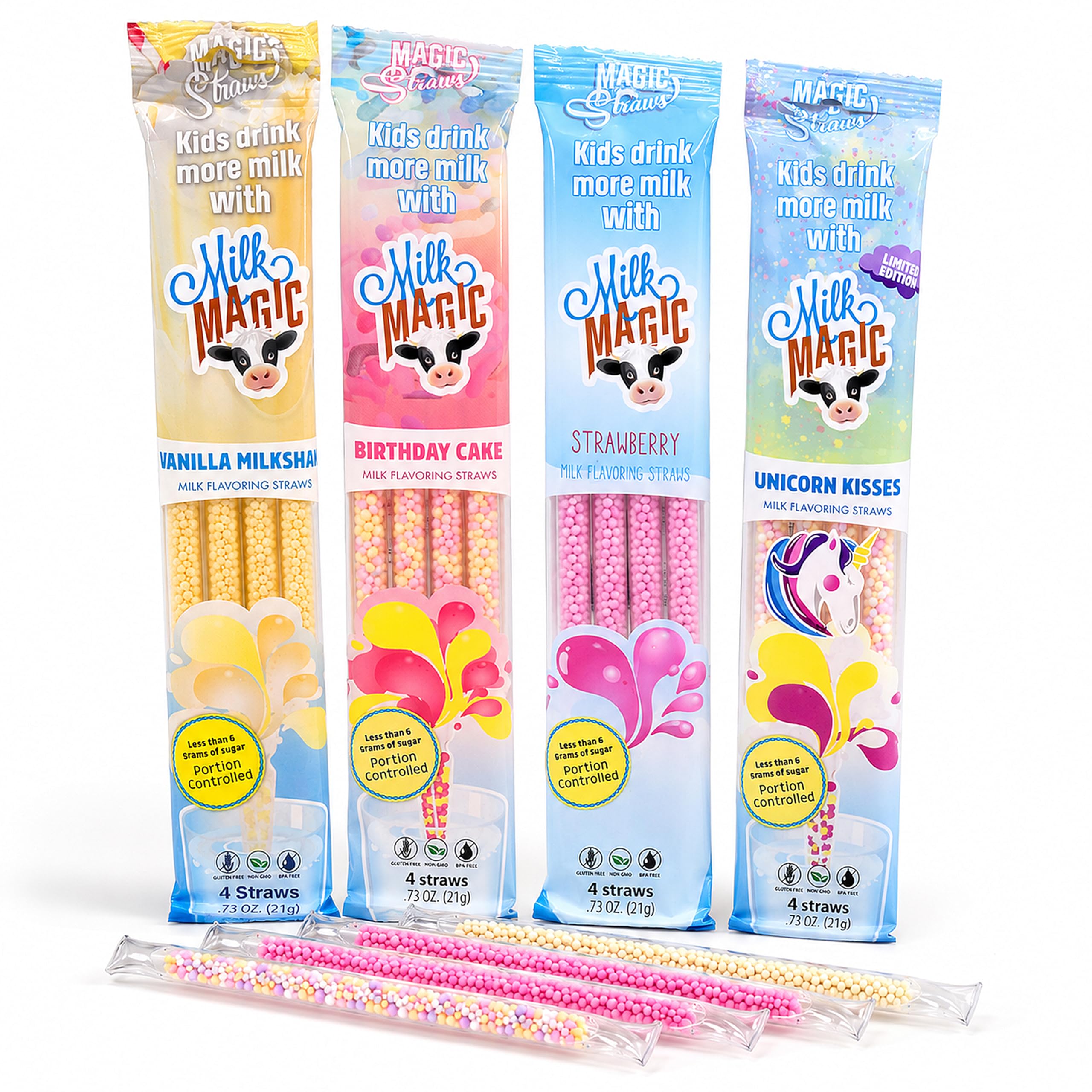 Amazon.com: Milk Magic Flavored Straws for Kids | 16 Pack Variety