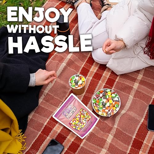 Vista 24 de Fruit Crunch - Caramelos liofilizados originales de 1 libra, surtido de sabores liofilizados de caramelo de fresa, naranja, limón, uva y lima