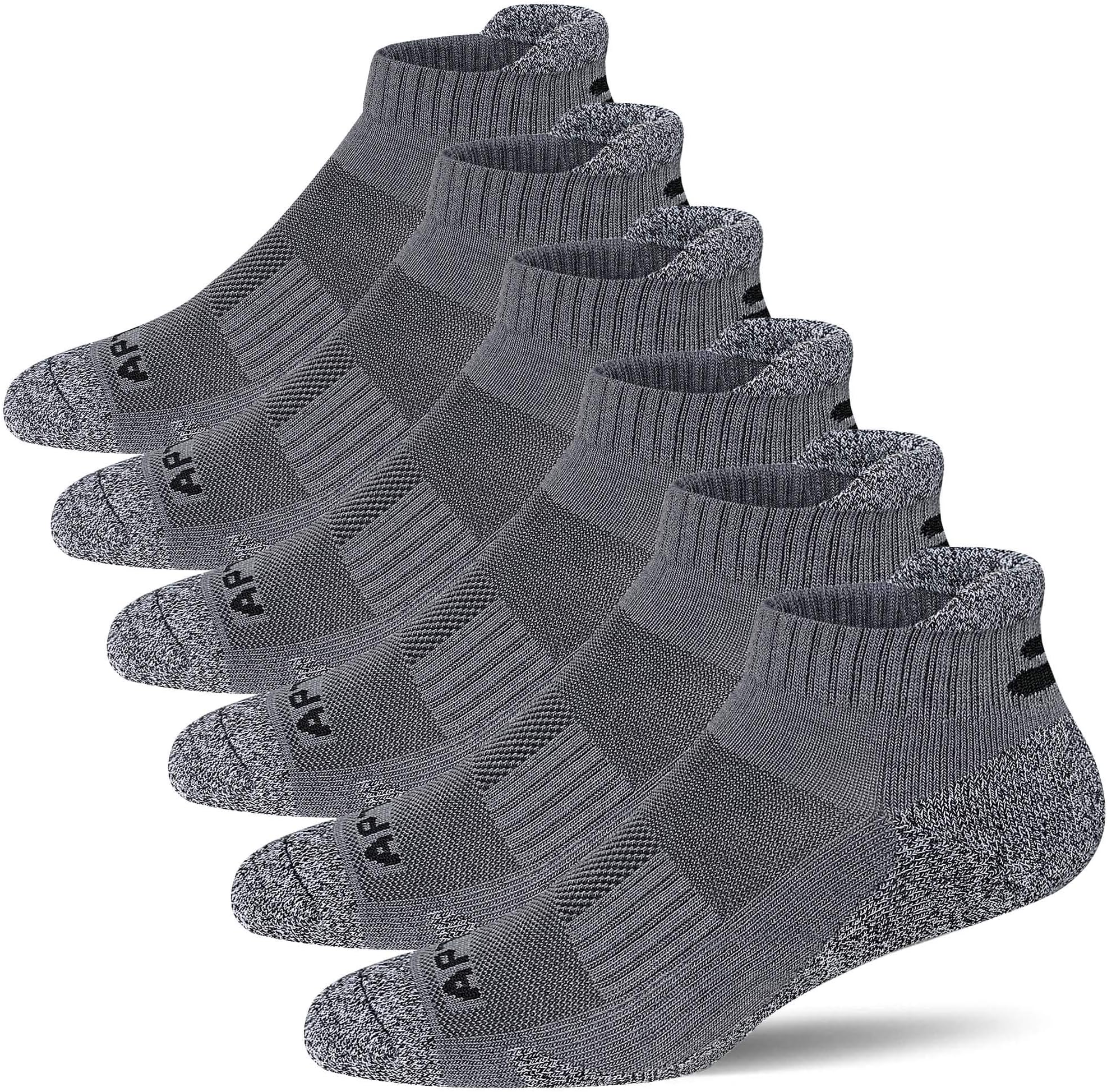 - Men's Cushioned Athletic Running Ankle Socks (6 Pairs)