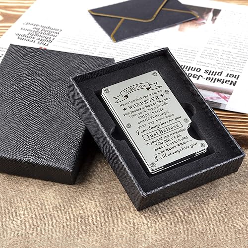 Miniatura 5 de Monedero RFID para hombre regalo minimalista de fibra de carbono Monedero clip de dinero para hombres de aluminio cartera marido papá hijo ideas