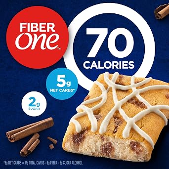 Fiber One 70 Calorie Cinnamon Coffee Cake Soft-Baked Bars, 12 Bars, 10.6 oz