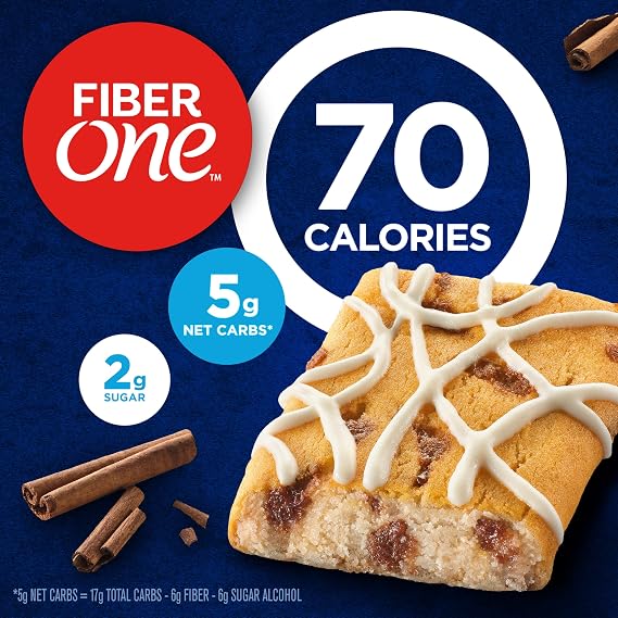 Fiber One 70 Calorie Cinnamon Coffee Cake Soft-Baked Bars, 12 Bars, 10.6 oz